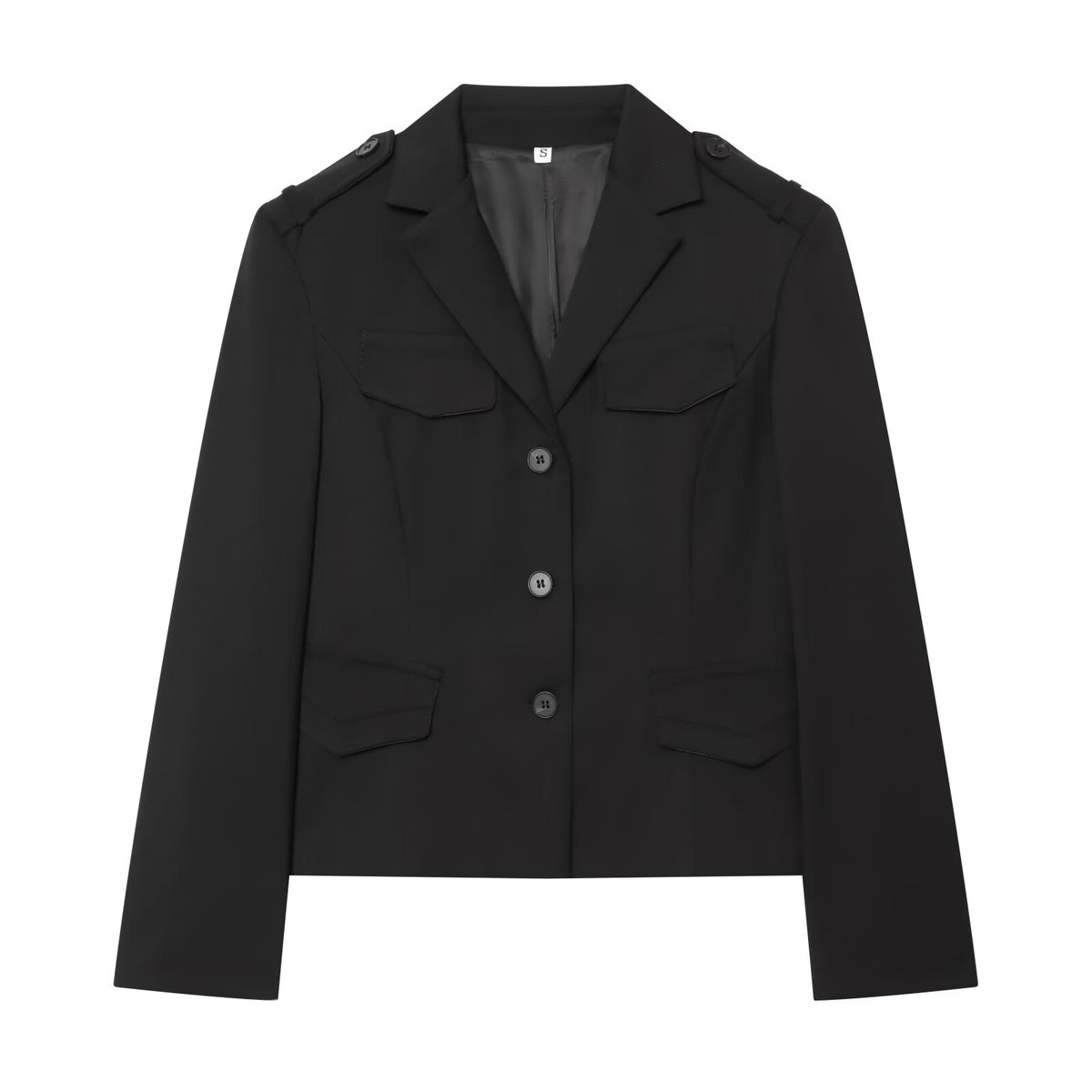 Women's flip cover decoration short slim Blazer Coat