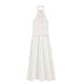 Women's hollowed out embroidered patchwork dress