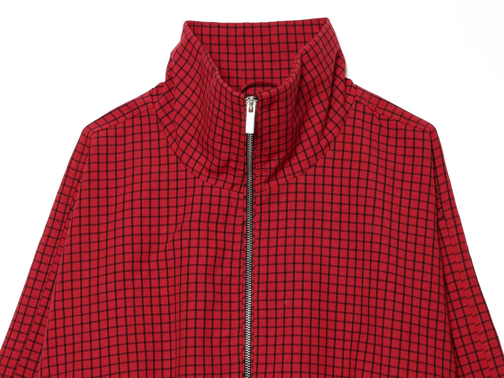 Women's standing collar plaid pilot jacket Coat