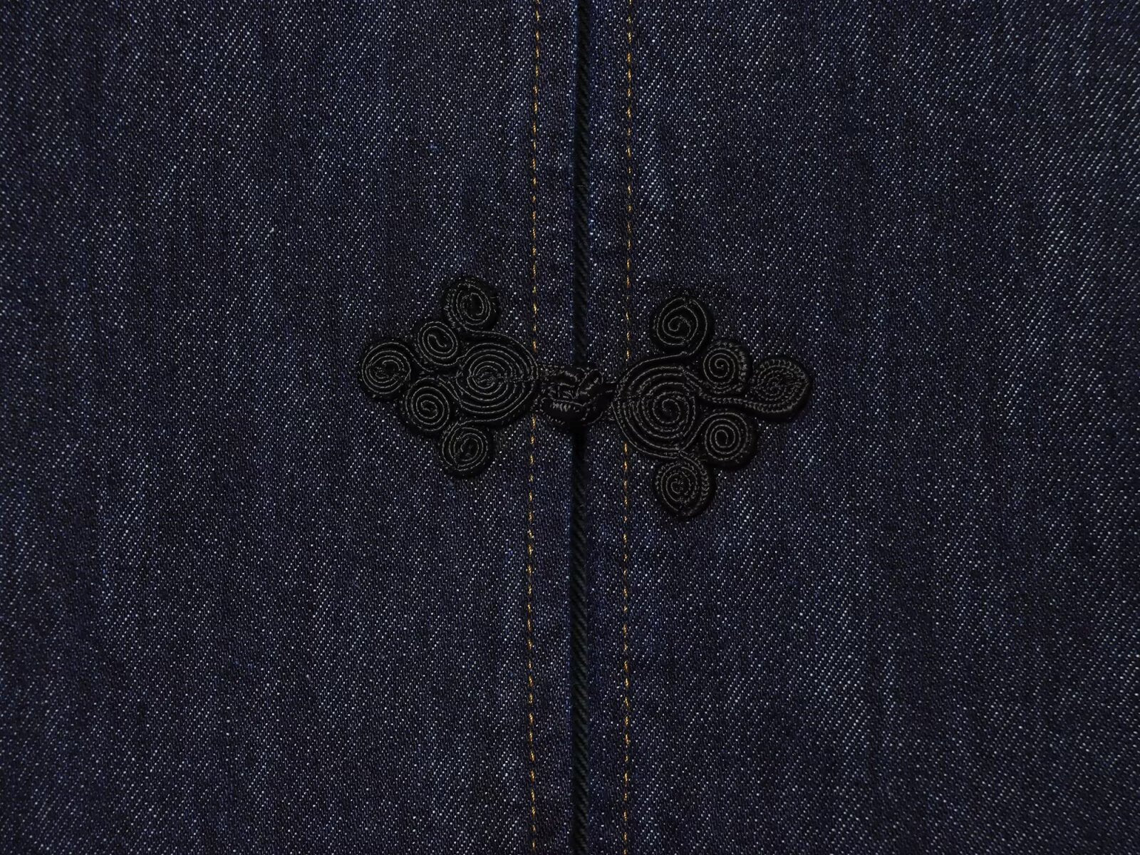 Women's rope knot decorative denim Coat
