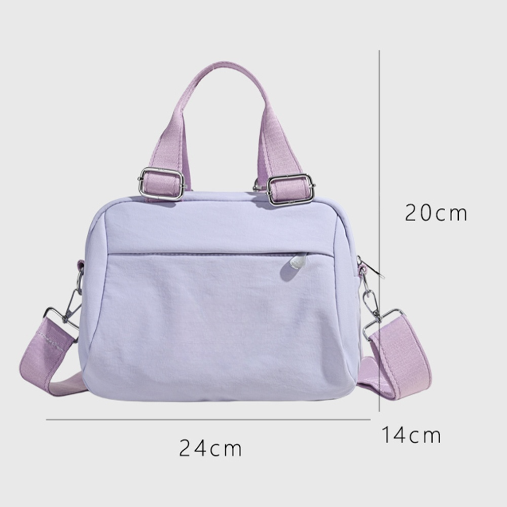 Women's new double zipper design portable messenger bag