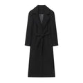 Women's With Belt Long Style Wool Blended Coat