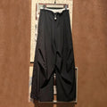Women's new casual drawstring design loose wide-leg pants