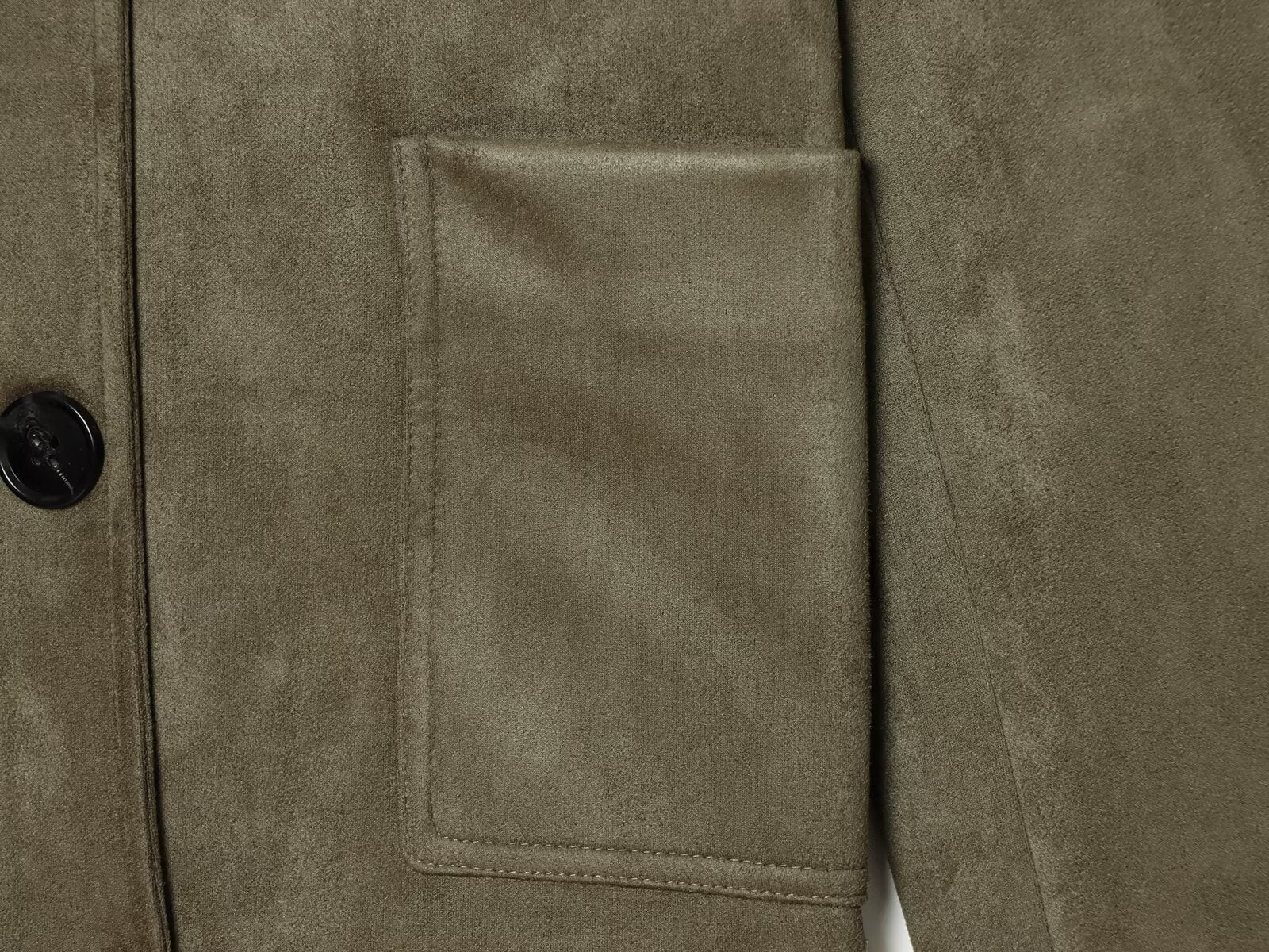 Women's suede lapel breasted short Coat