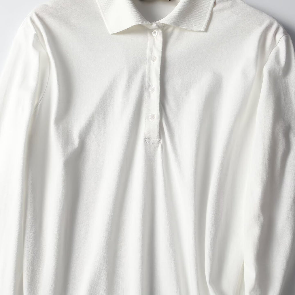 Women's casual versatile long sleeved polo shirt