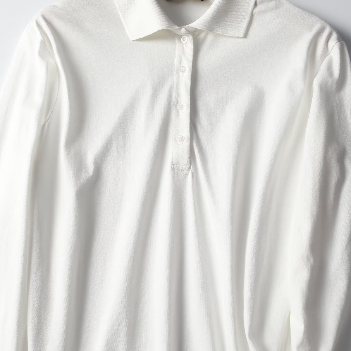 Women's casual versatile long sleeved polo shirt