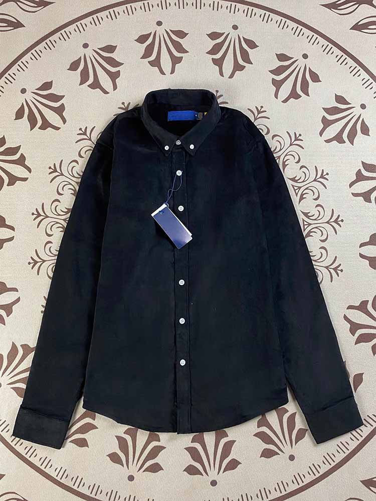 Men and Women with The Same New Fashion Joker Casual Cotton Corduroy Loose Long Sleeve Lapel Shirt Top.