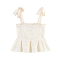 Women's bow decoration knitted top