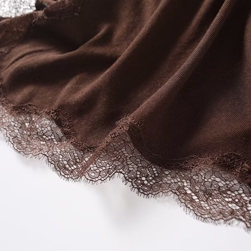 Women's sexy lace suspender top