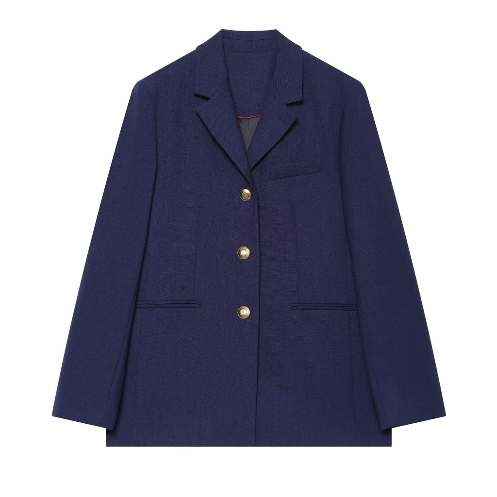 suit Women's 2 pieces casual single breasted Blazer Coat+wide leg pants