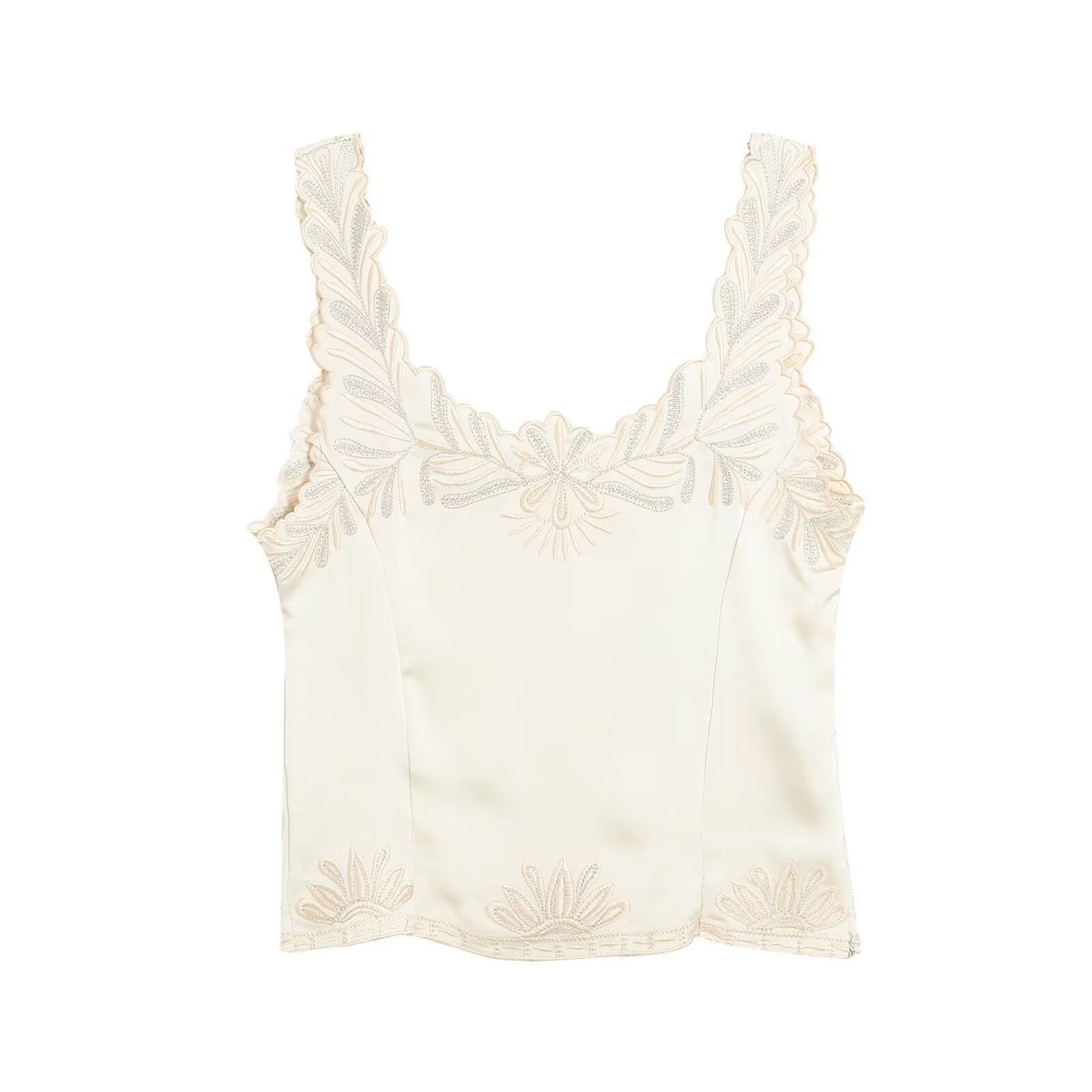suit Women's 2 pieces embroidered vest style top+Shorts