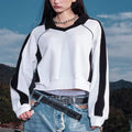 Women's new contrast stitching loose raglan jacket