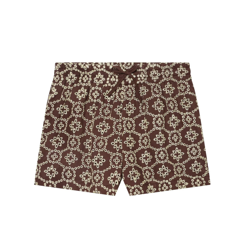 Women's hollow embroidery casual shorts