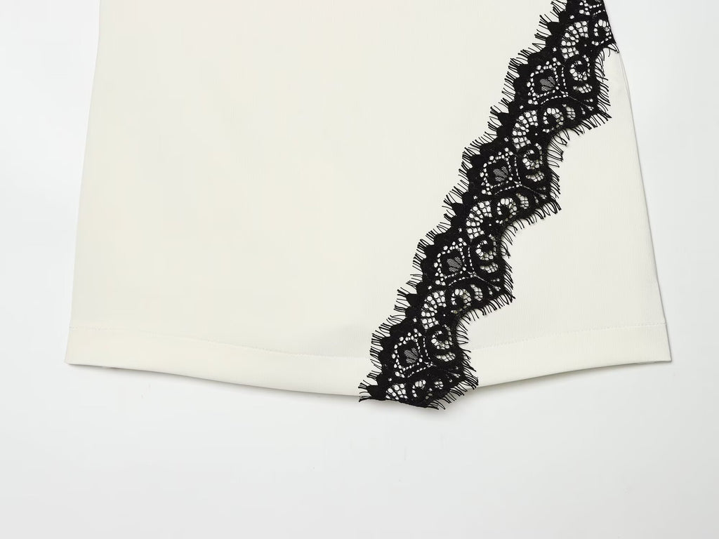 2026 Women's Lace Decorative Slim Mini Skirt