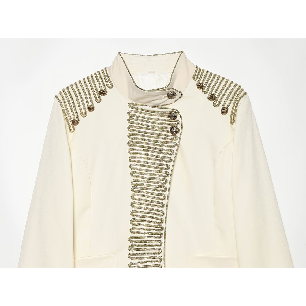 Women's rope knot buckle decorative short Coat