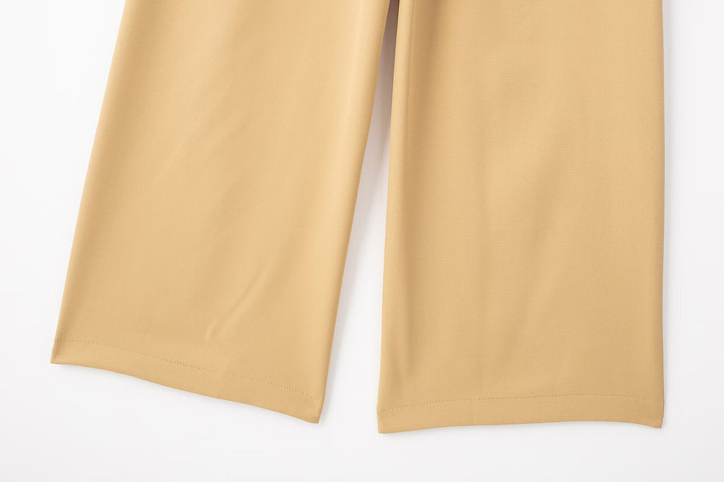 Women's pleated casual wide leg pants