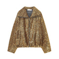 Women's metallic line Lapel pilot jacket Coat