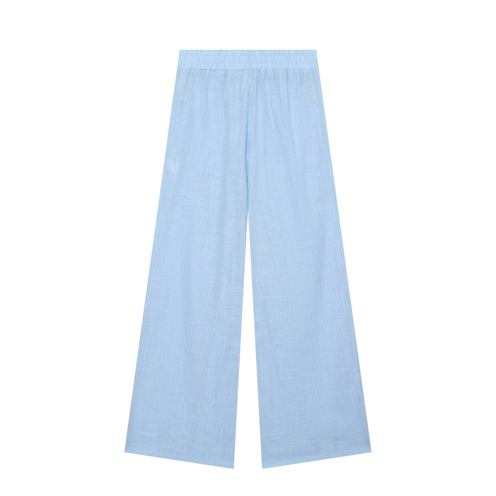 suit Women's 2 pieces linen blend zipper shirt+Pants