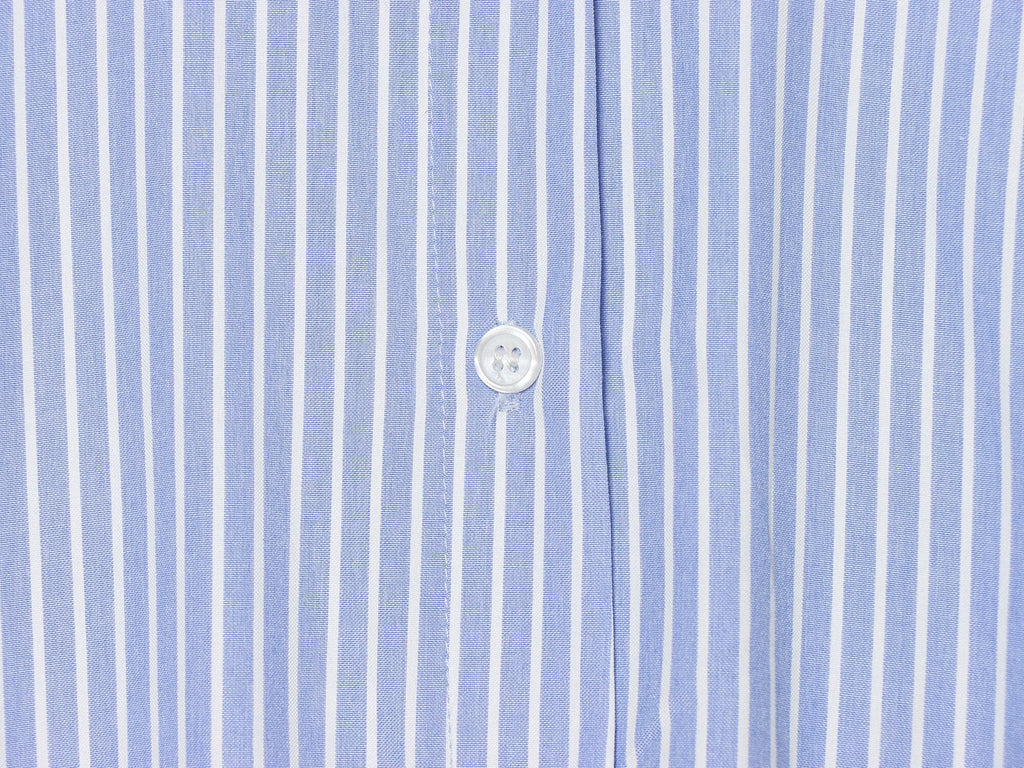 Women's knot decoration striped shirt style dress