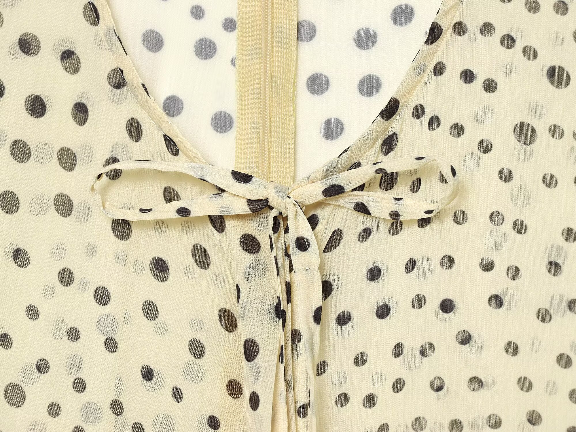 Women's short sleeved polka dot dress