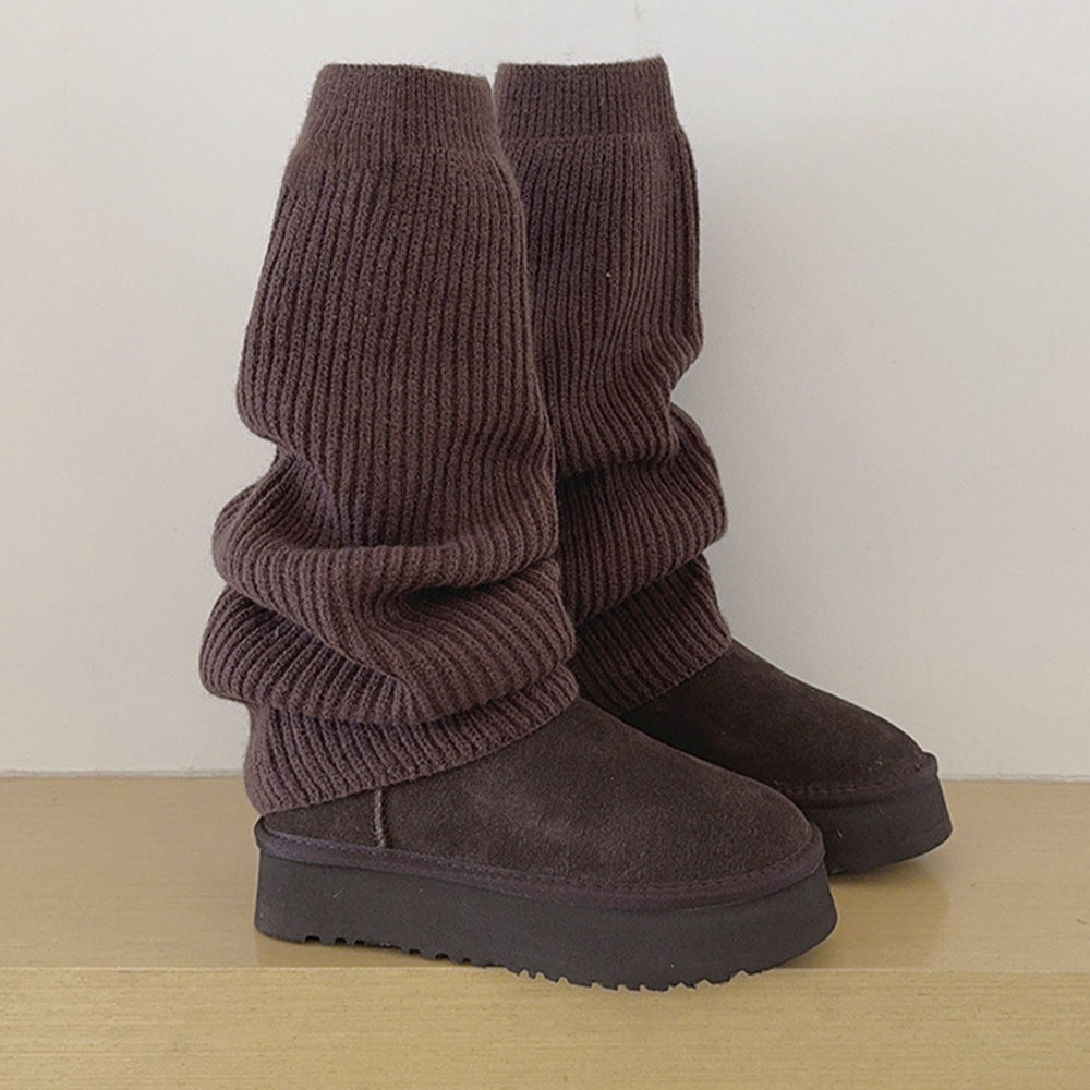 Women's new detachable platform-changing snow boots