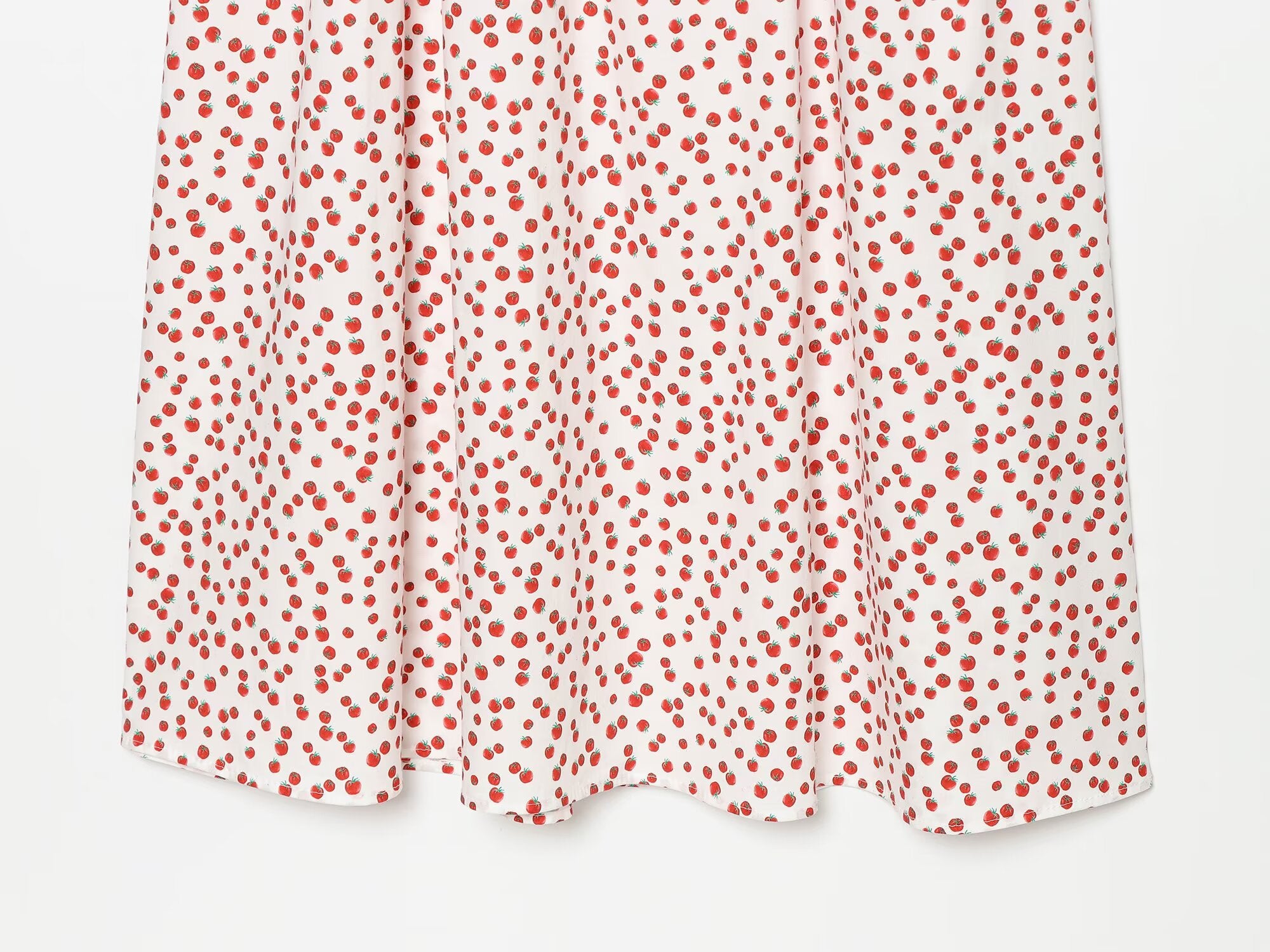 Women's printed poplin suspender dress