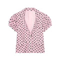 Women's slim polka dot short sleeved coat