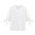 Women's Round-Neck Embroidered T-Shirt