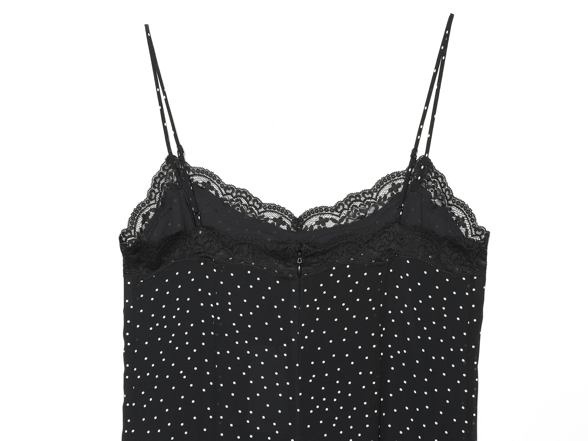 Women's polka dot printed slit dress
