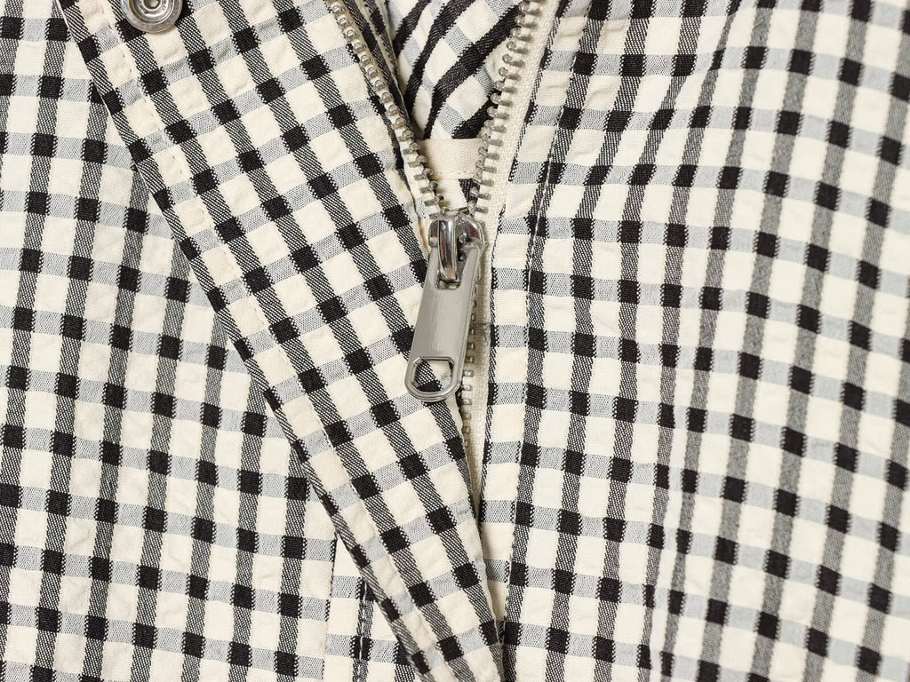 Women's casual plaid pilot jacket Coat