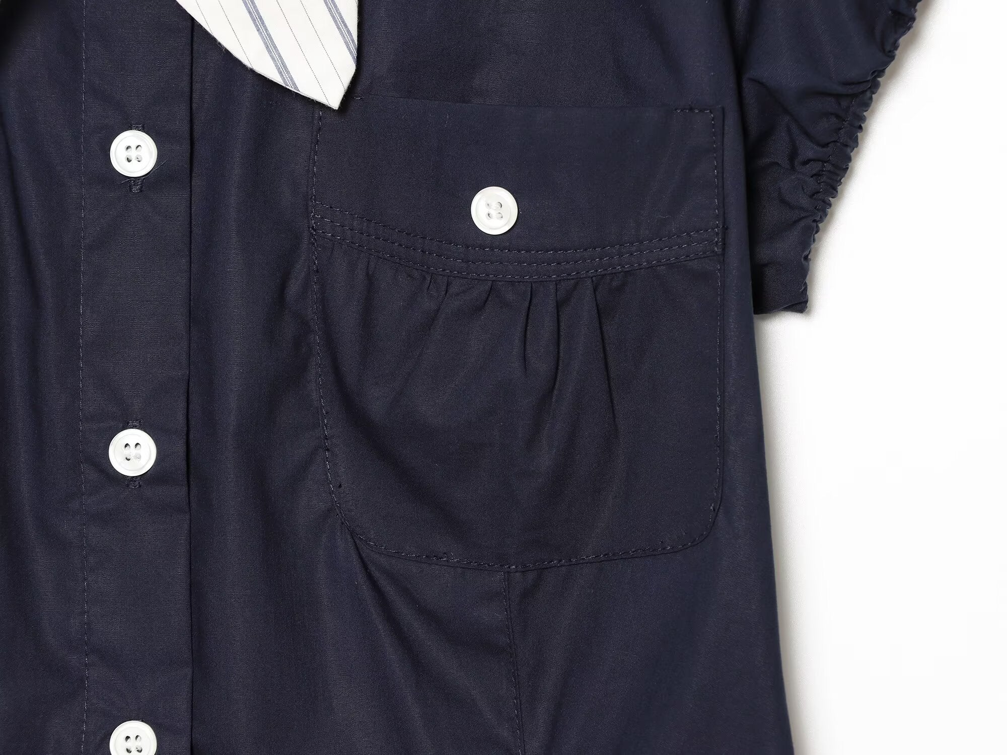 Women's Bubble Sleeve Lapel Lace up Shirt