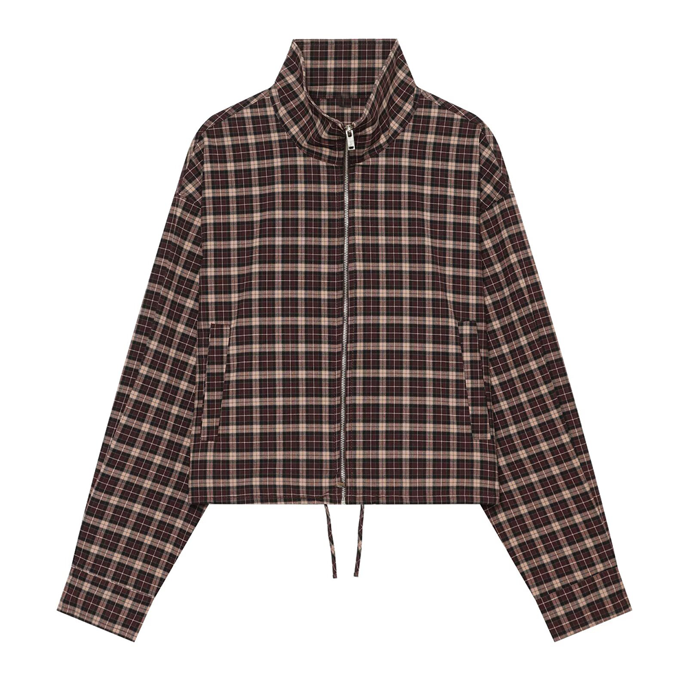 suit Women's 2 pieces casual short plaid Coat+culottes