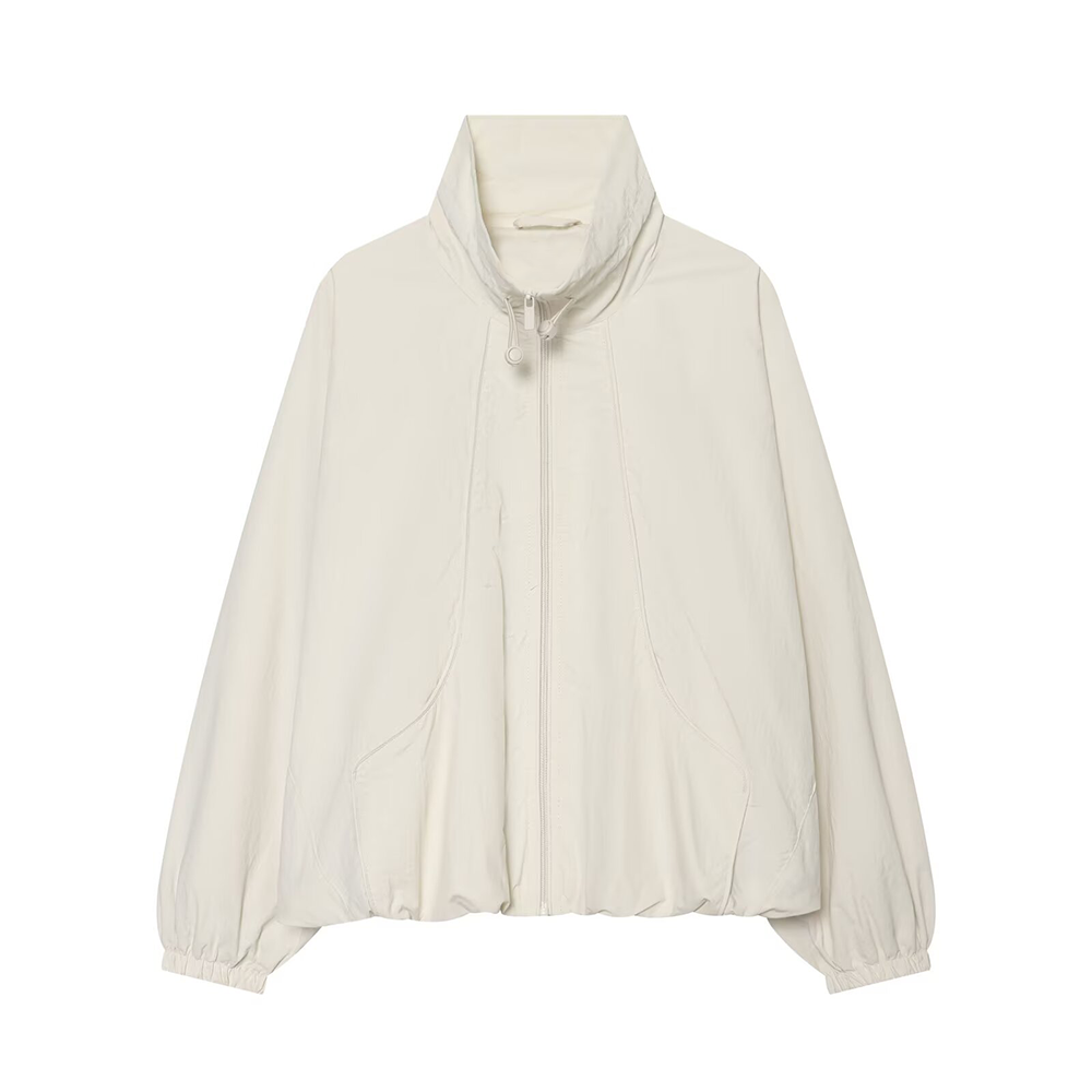 Women's casual large silhouette nylon Coat