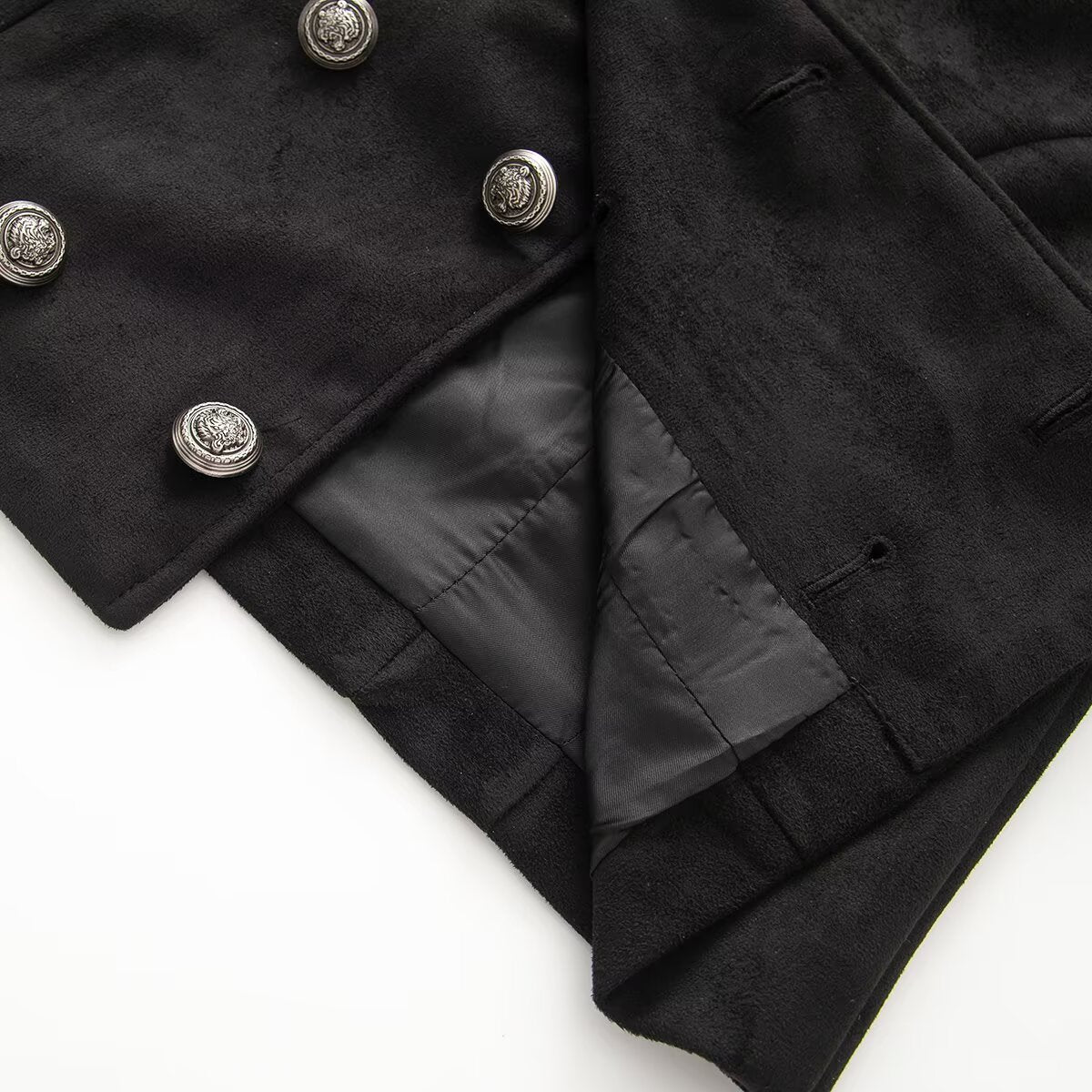 Women's slim Double-Breasted Stand-collar Jacket
