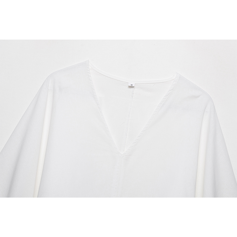 suit Women's 2 pieces linen blend cape style top+Pants