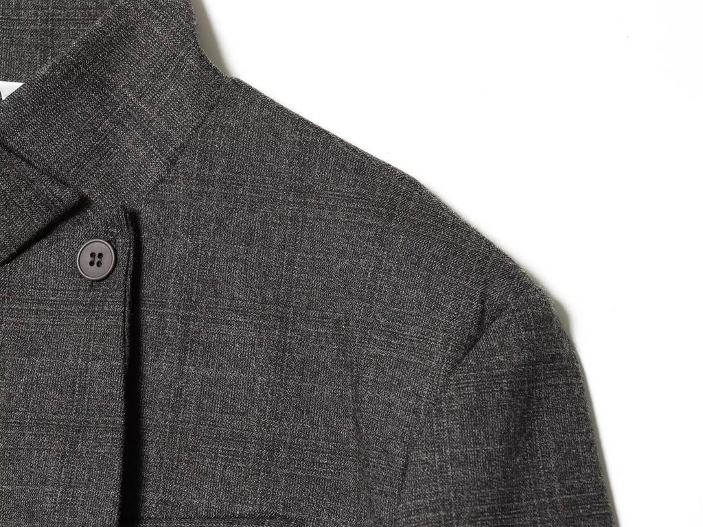 Women's casual stand collar wool blend Blazer Coat