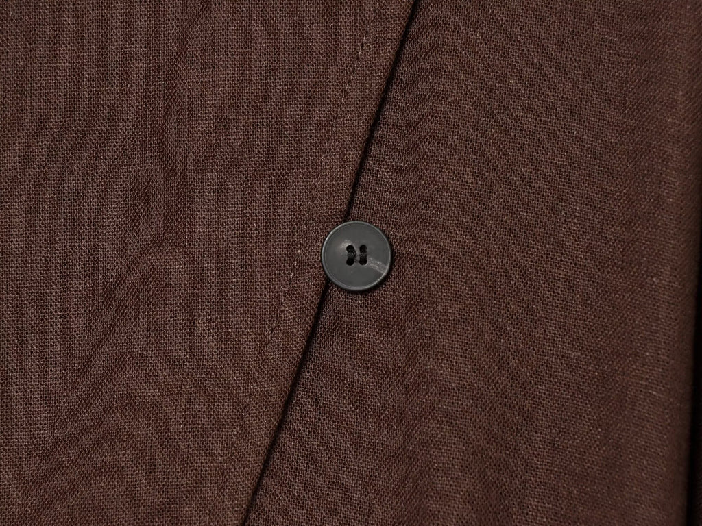 Women's linen blended Button-up Coat