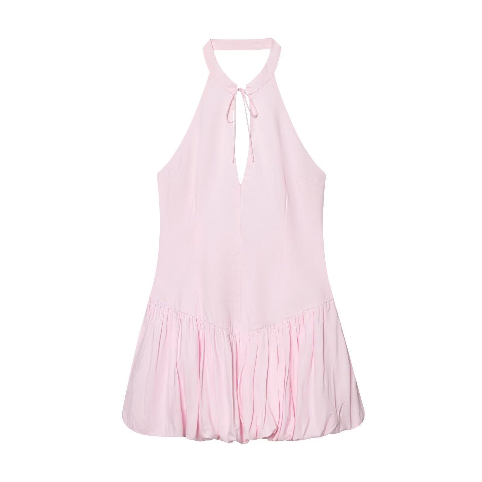 2026 Women's balloon style halter neck dress