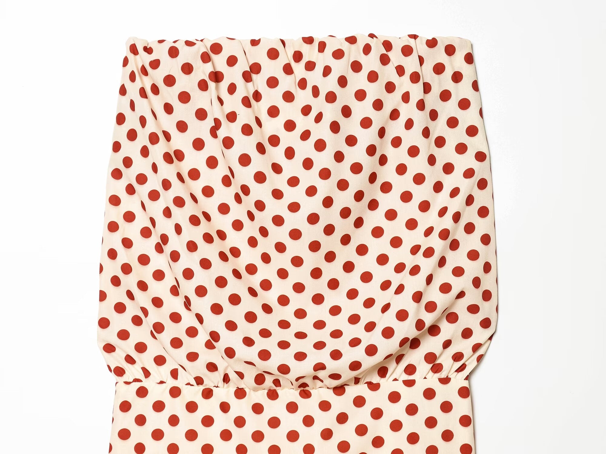 Women's polka dot strapless dress