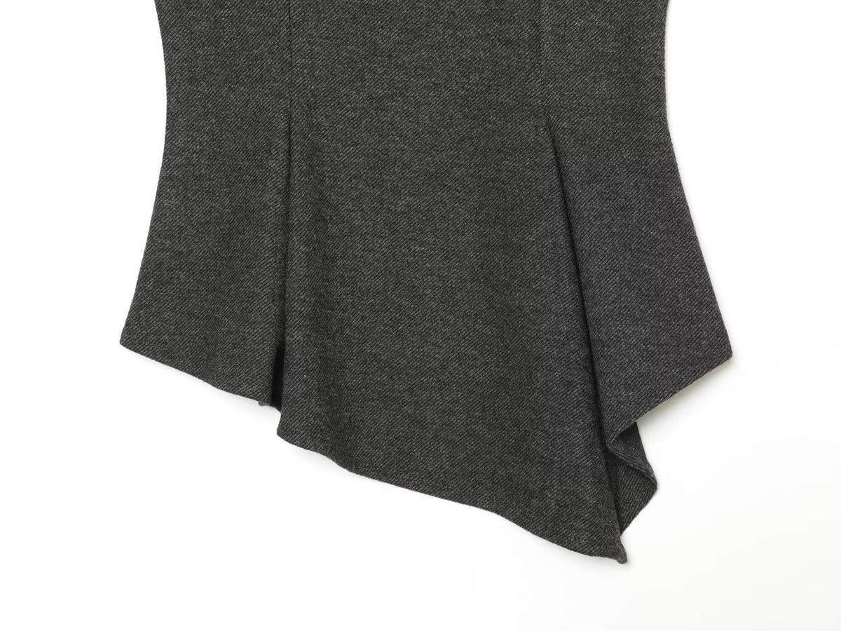 suit Women's 2 pieces O-Neck soft texture short skirt style hem top+pants