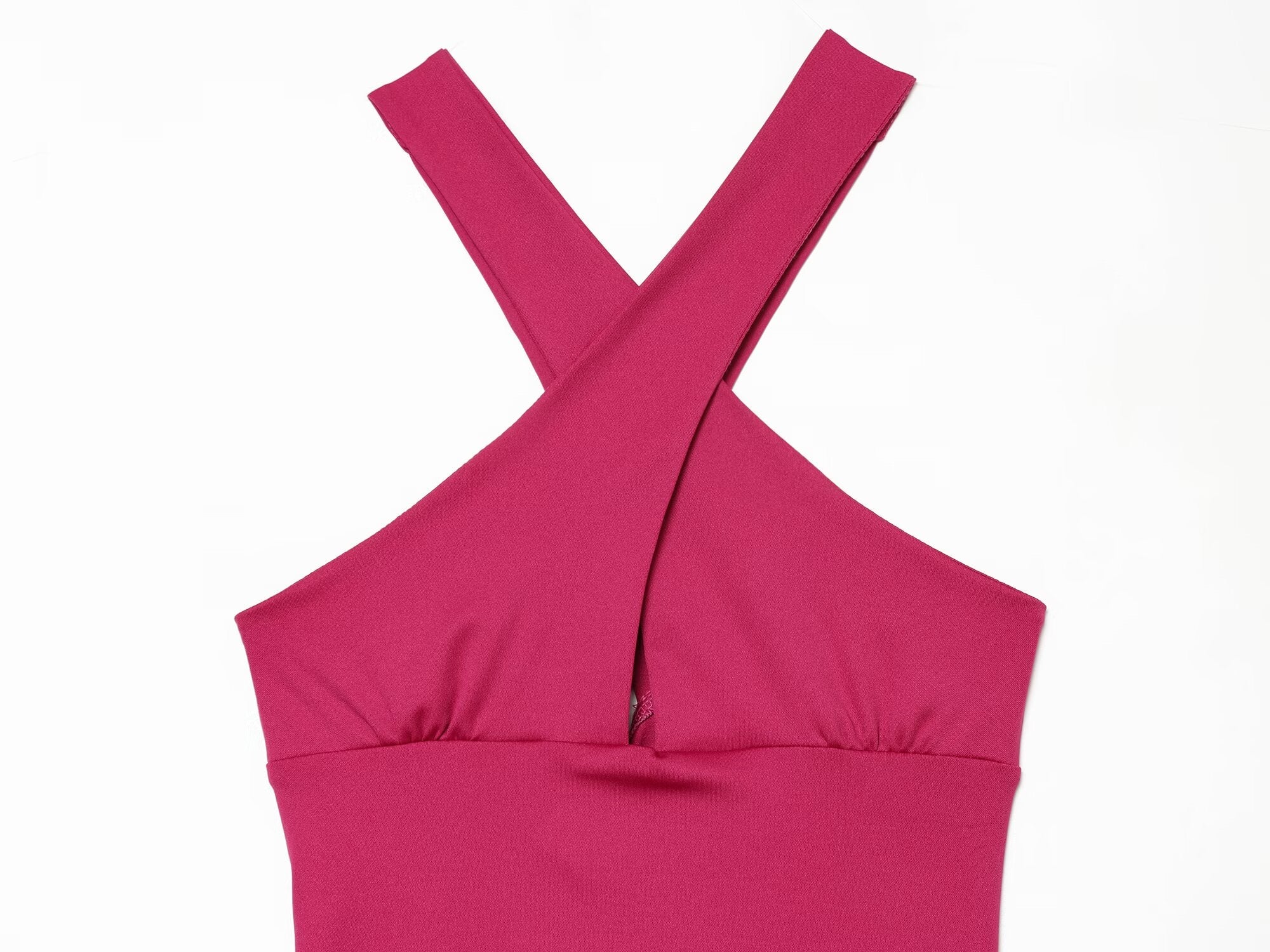 Women's sexy sleeveless draped MIDI dress