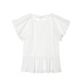 Women's backless bow decoration poplin top