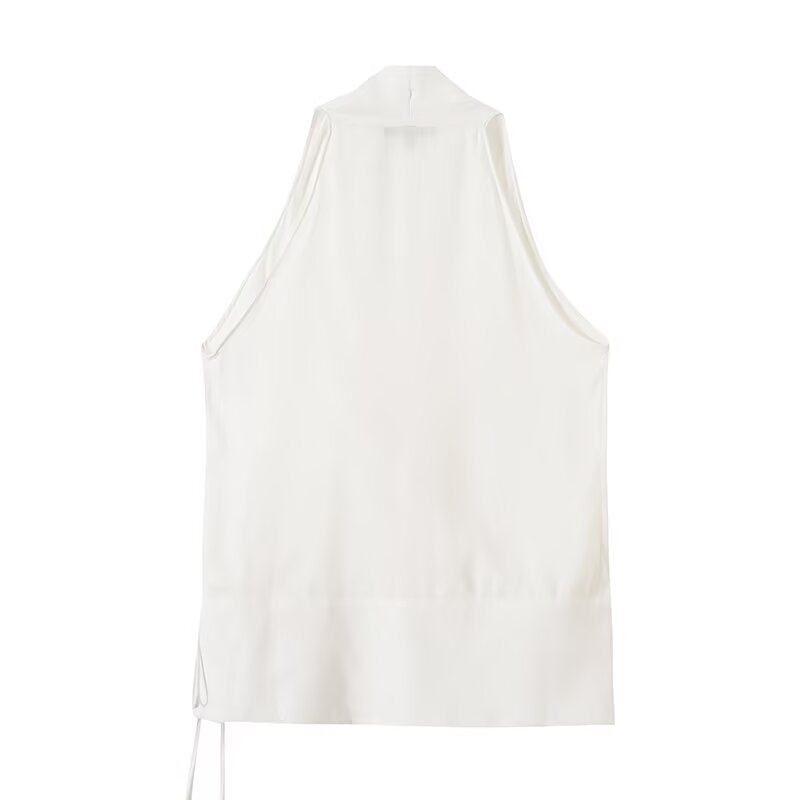 Women's lace up decorative sleeveless top