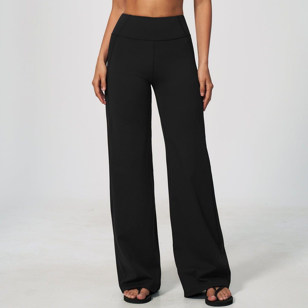 Women's new abdominal lift hip Pilates fitness yoga wide-leg pants