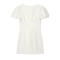 Women's pleated decorative short sleeved mini dress