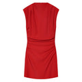 Women's with shoulder pads pleats mini dress