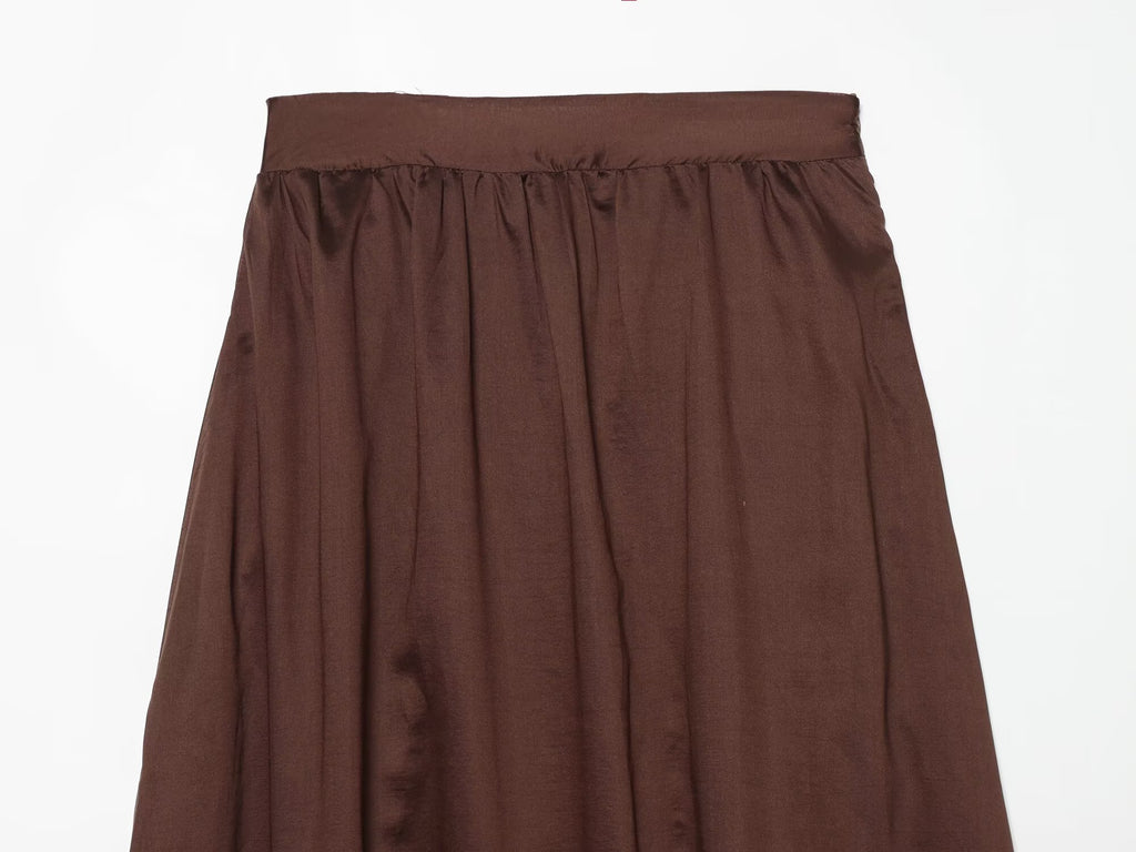 suit Women's 2 pieces casual embroidered fluffy MIDI skirt+ top