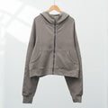 LU women's new hooded sweater full zipper loose coat