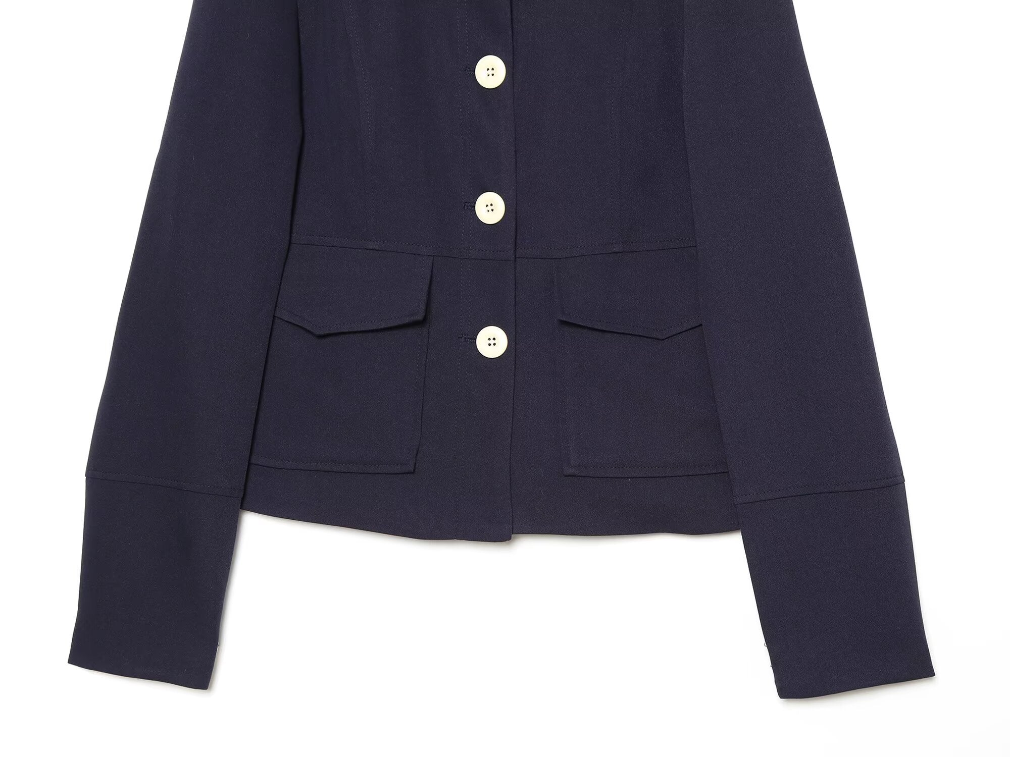 Women's contrasting button slim Blazer Coat