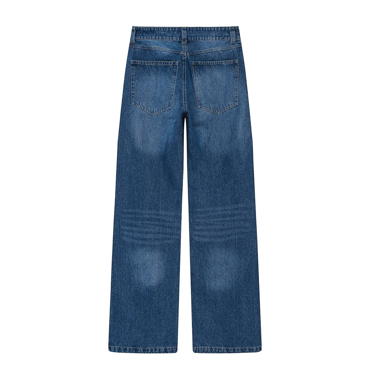suit Women's 2 pieces short sleeved denim shirt+low waist wide leg jeans